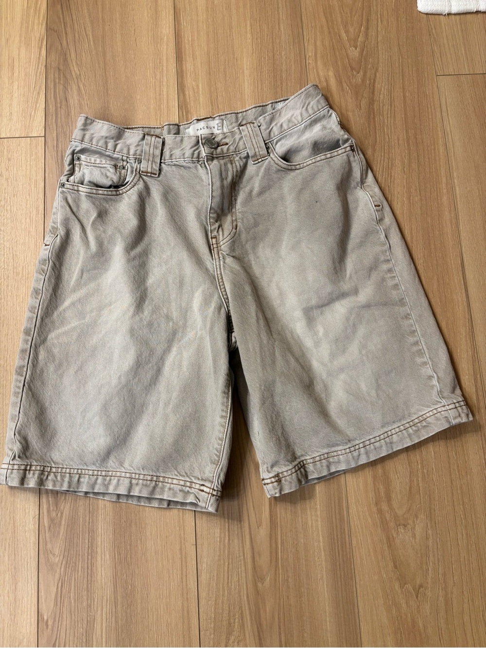 PacSun Men's Light Beige Jean Shorts